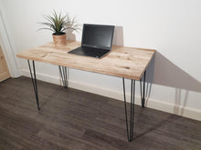 Load image into Gallery viewer, RECLAIMED WOOD DESK - HAIRPIN LEGS