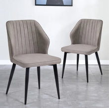 Load image into Gallery viewer, GREY faux leather CHUB CHAIRS - SET OF 4
