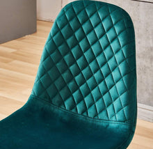 Load image into Gallery viewer, TEAL VELVET DINING CHAIRS - SET OF 4
